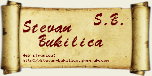 Stevan Bukilica vizit kartica
